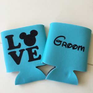 Disney wedding, Mr and mrs can huggers, wedding shower gift, new married couple gift ,disney wedding favors, disney can huggers, can cooler