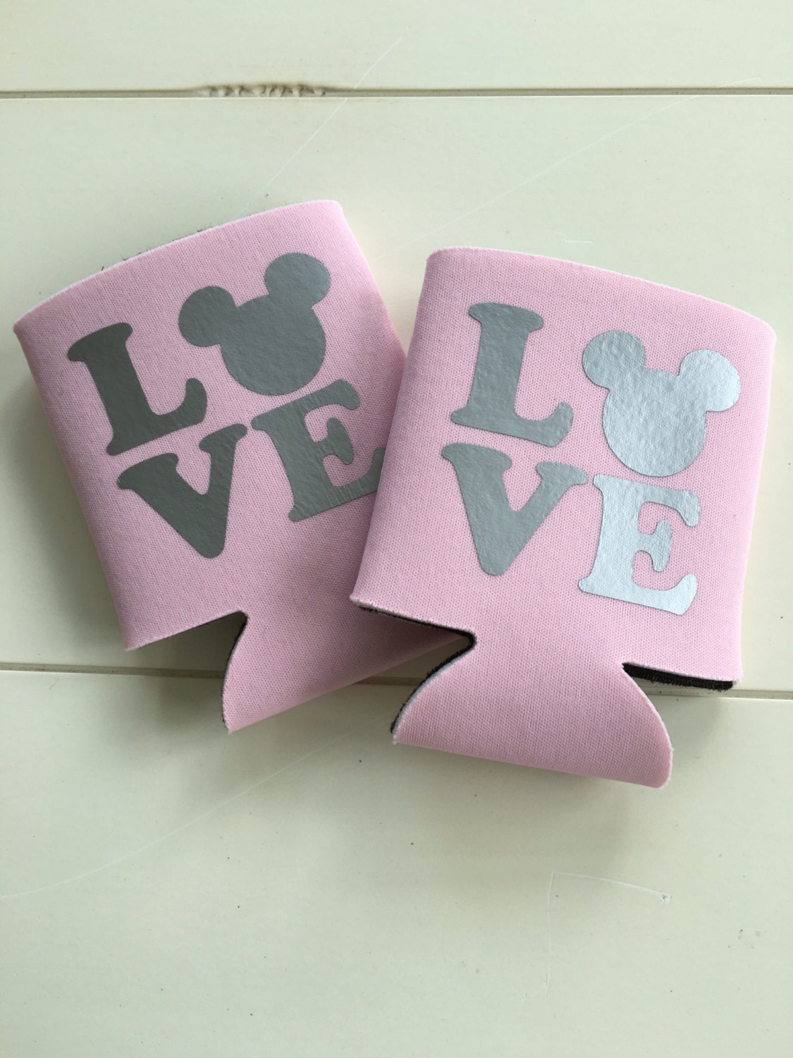 Disney wedding, 2 Bride and groom can huggers, disney wedding favors, can huggers, disney cruise, wedding shower, bridesmaid gift, groomsman
