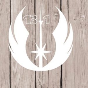 Star wars decal, star wars marathon, Darkside challenge, half marathon decal, 19.3 running sticker, 13.1 sticker, run disney, lightside rub