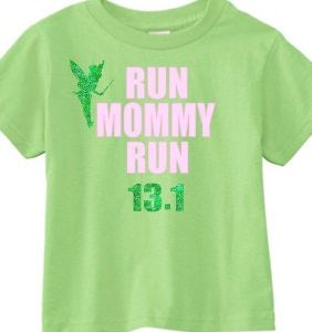 Tinkerbell run, kids half marathon shirt, kids running shirt, running bodysuit, run mommy run, run disney, disney marathon, gift for runners
