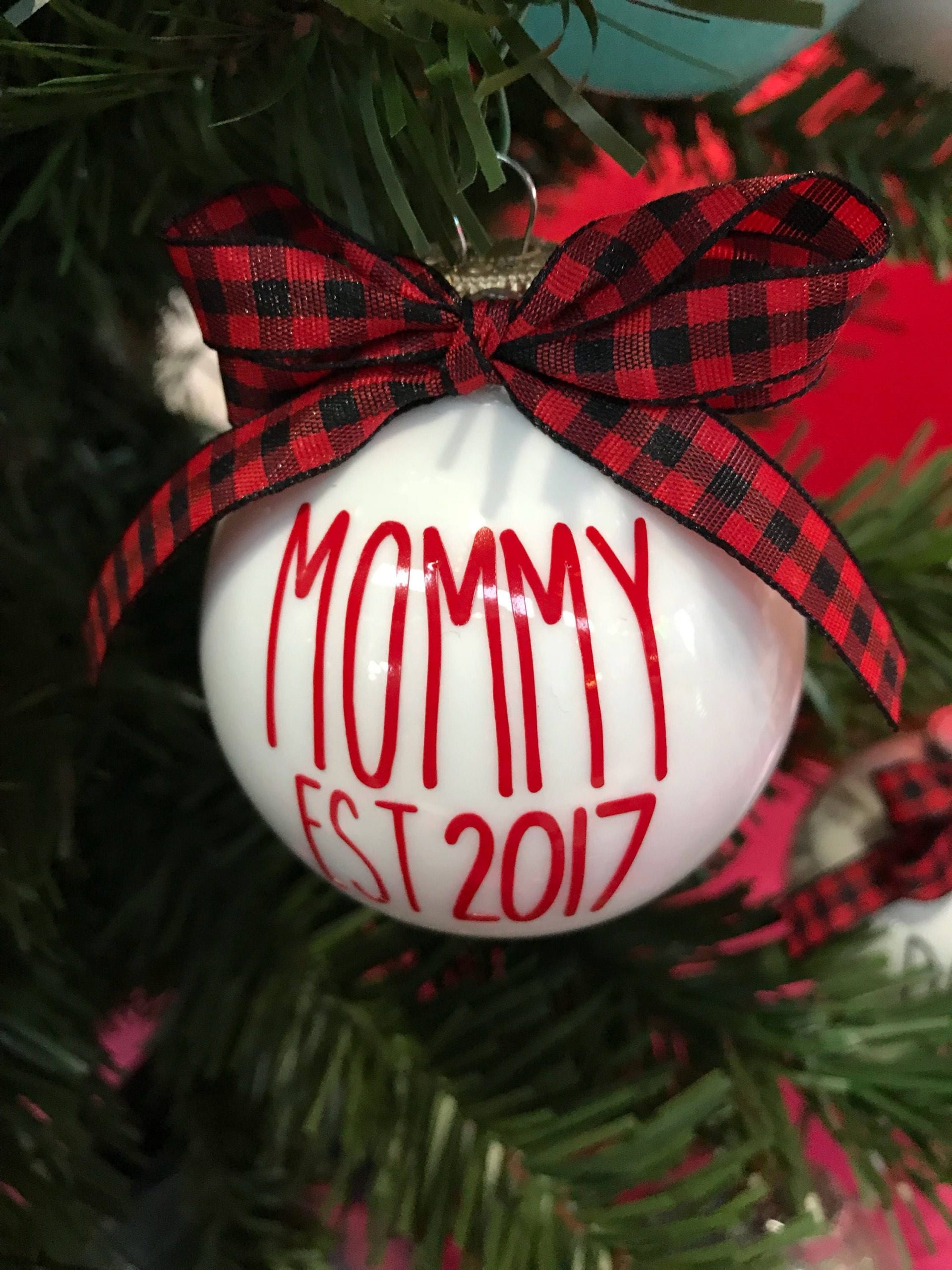 first christmas ornament, christmas ornaments, new baby gift, simple ornament, baby ornament, 2017 ornament, black and white tree, christmas
