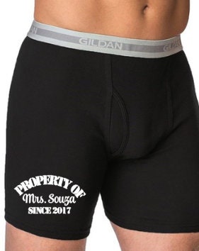 Mens boxers, valentines gift for men, valentine boxers, property of boxers, funny gift for men, personalized mens underwear, gift for groom