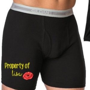 Mens boxers, valentines boxers, wedding boxers, mens gift property of boxers, funny gift for men, boxer brief, gift for groom