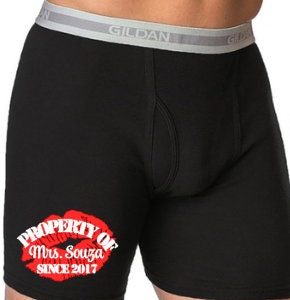 Mens valentines boxers, valentines gift, property of boxers, custom boxers, funny gift for men, mens underwear, boxer briefs, gift for groom