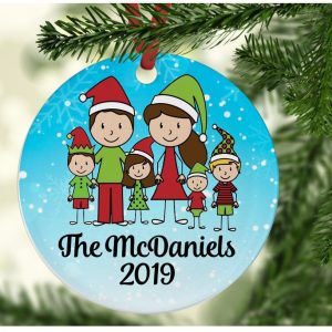 Grandparents Christmas ornament, custom grandma ornament, Stick figure family, gift for grandparents, nana gift, gift from grandkids, papa