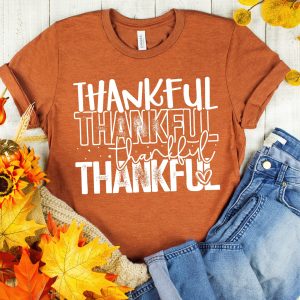 hello fall, Fall tee,  pumpkin tee, flower tee, Thanksgiving tee, thankful tee, mom shirt, fall shirt, Thankful Shirt, women tee, girly tee