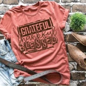 Thanksgiving tee, thankful shirt, mom shirt, mom tee, Thankful, blessed, kind of a mess, funny tee, fall shirt, Fall tee, womens tee, gift