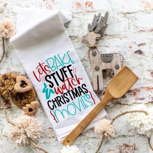 Christmas Kitchen towel, Hohoho towel, Christmas tree towel, Gift for Baker, stocking stuffer, kitchen décor, Housewarming Gift,Gift for Mom