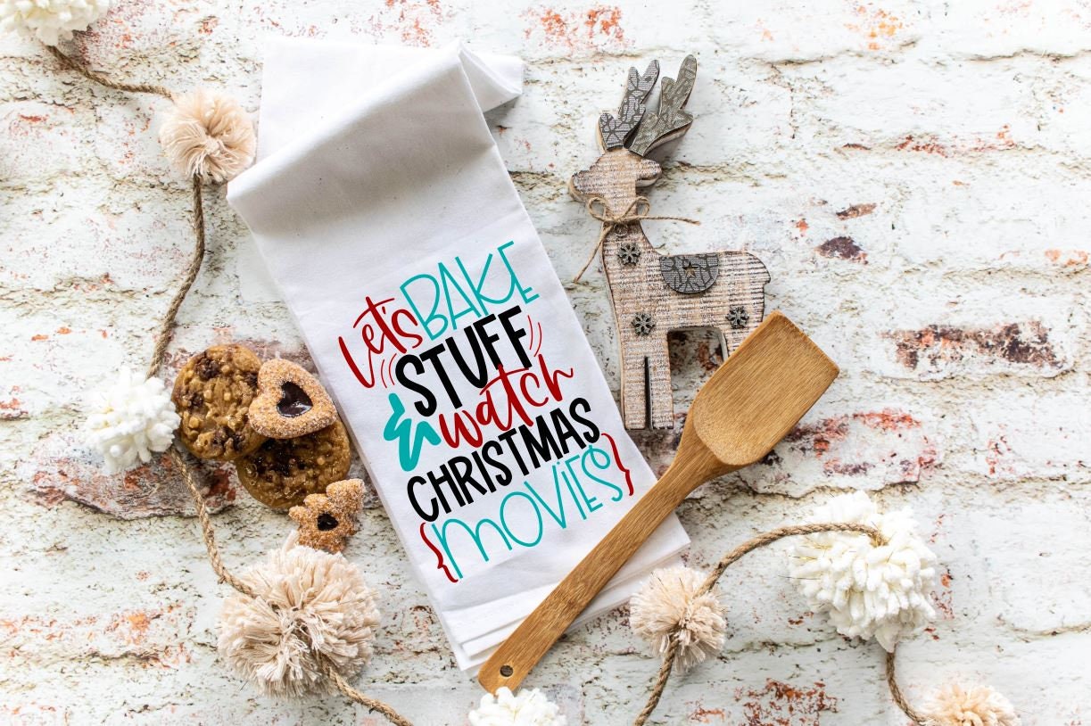 Funny Christmas towel, funny towel, Christmas towel, jingle all the way, Gift for Baker, stocking stuffer, kitchen décor, white elephant