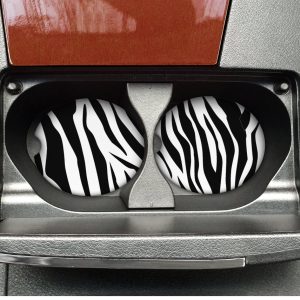 Cheetah car coasters, Animal print car coasters, Zebra print, car coasters, car accessories, rubber coaster,  gift for car lover, set of 2