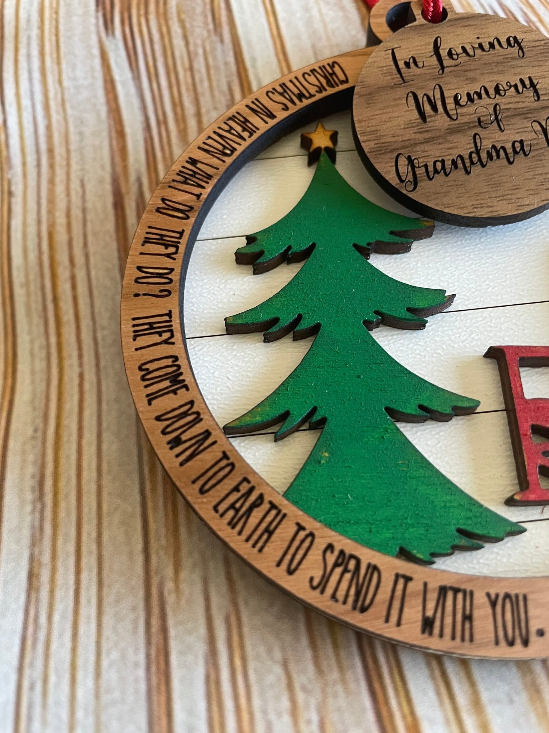 Memorial ornament, Christmas ornament, chair ornament, ornament for loved one, loss of mom, loss of grandmother ornament, handmade gift