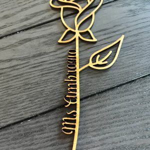 Custom rose, Valentine gift, wood rose, wooden roses, acrylic rose, never dying rose, teacher gifts, Valentine’s Day, name rose,