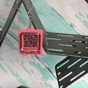 Custom QR code keychain