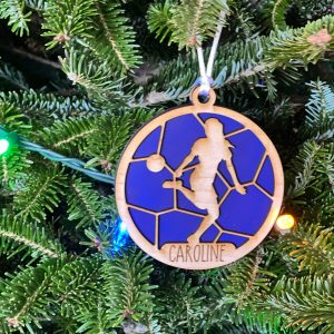 Basketball ornament, personalized ornament, sports ornament, ornament, custom ornament, school team gift, volleyball gift, soccer ornament