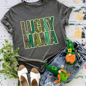 Lucky mama, mama tee, leopard tee, lucky shirt, St Patrick's day shirt, pinch proof, st pattys day, shamrock shirt, green tee, mom shirt