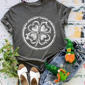 Shamrock tee, four leaf clover shirt, clover tee, St Patrick's day shirt, pinch proof, st pattys day, shamrock shirt, green tee, distressed