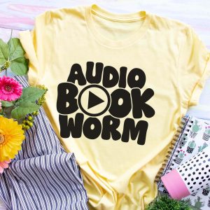 Audio book worm, reading shirt, audiobook, book shirt, book club, reading tee, book lover, book gift, reading, bookstagram, read more