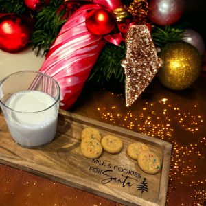 Personalized Santa’s cookies tray, decorative tray, wood tray, Santa’s cookies, personalized tray, gift for kids, Santa’s cookies, engraved
