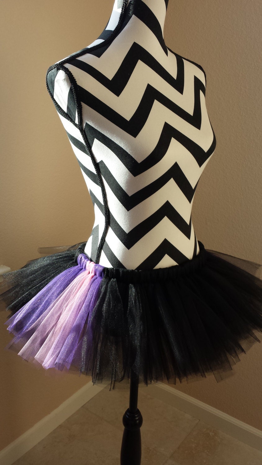 Halloween tutu, Maleficent tutu, running tutu, halloween costume, Ursula, adult tutu, black and purple tutu, running skirt, marathon skirt