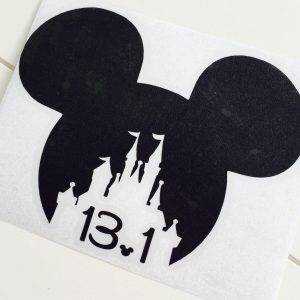 Disney running decal, disney marathon decal, run disney decal, half marathon decal, disney castle decal, running sticker, 13.1 sticker,