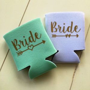 Personalized can cooler, bridesmaid can cooler, bridal party favor, bridesmaid gift, bachlorette party favor, can hugger, maid of honor gft