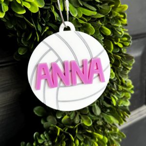 Acrylic sports bag tag or keychain