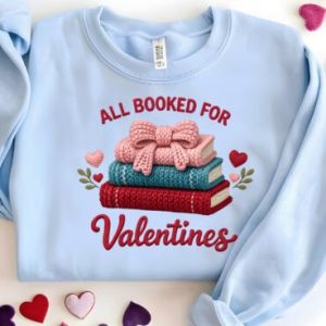 All Booked for Valentines -Faux crochet