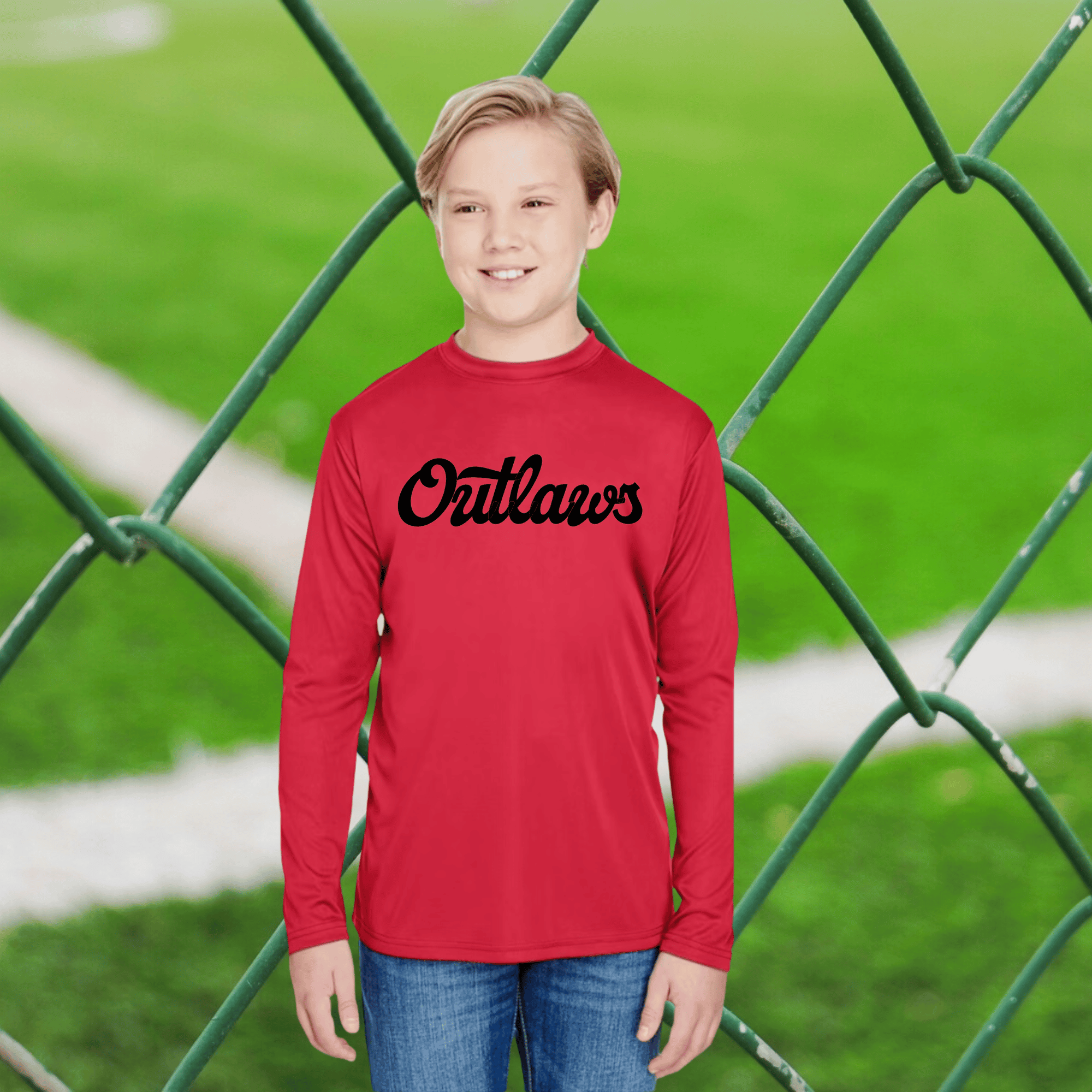 Outlaws youth Performance long sleeve tee
