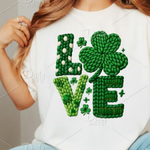 FAUX Yarn Shamrock love