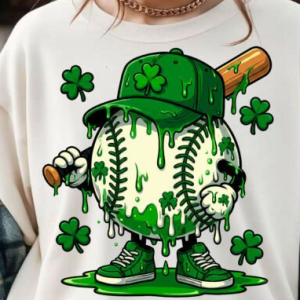Adult St. Patrick's day baseball drip