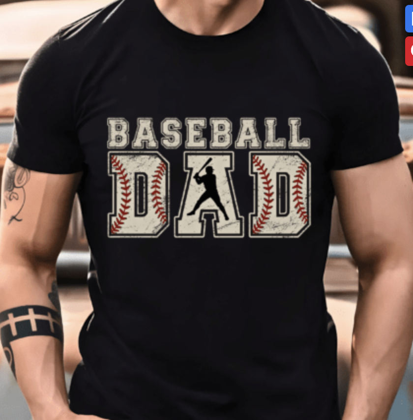 Baseball dad tee