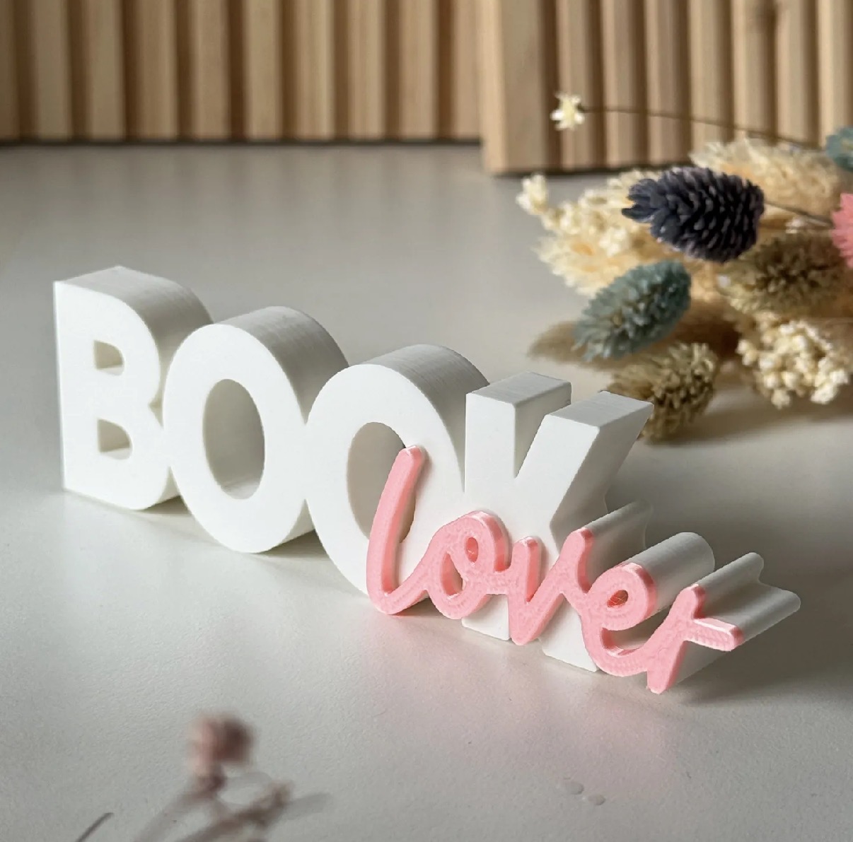 3D Printed Book Lover Shelf Sign