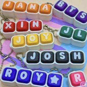 3D printed Name clicker fidget