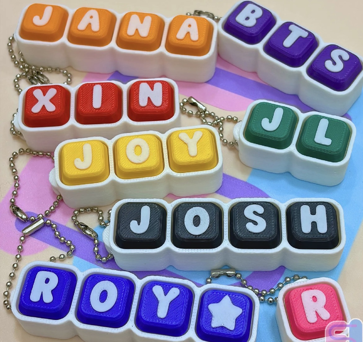 3D printed Name clicker fidget