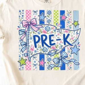 Pre-K floral teacher tee